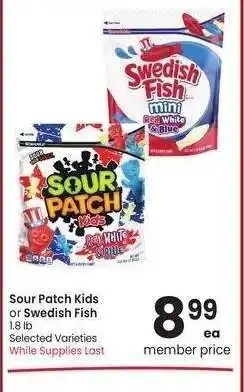 Albertsons Sour Patch Kids or Swedish Fish - 1.8 lb Selected Varieties offer