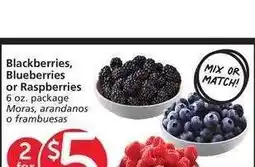 Albertsons Blackberries, Blueberries or Raspberries - 6 oz. package offer