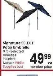 Albertsons Signature SELECT Patio Umbrella - 9 ft • Selected Varieties offer