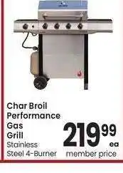 Albertsons Char Broil Performance Gas Grill - Stainless Steel 4 - Burner offer