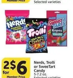 Albertsons Nerds, Trolli or SweeTart Candy - 5-7.2 oz. Selected varieties offer