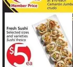 Albertsons Fresh Sushi - Selected sizes and varieties Available in Select Stores offer