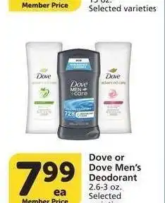 Albertsons Dove or Dove Men's Deodorant - 2.6-3 oz. Selected varieties offer