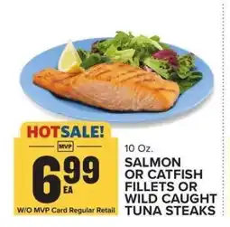 Food Lion Salmon or Catfish Fillets or Wild Caught Tuna Steaks offer