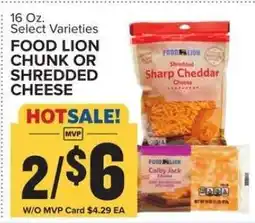 Food Lion Food Lion Chunk or Shredded Cheese offer