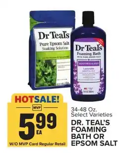 Food Lion Dr. Teal's Foaming Bath or Epsom Salt offer