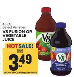Food Lion V8 Fusion or Vegetable Juice offer