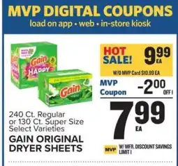 Food Lion GAIN ORIGINAL DRYER SHEETS offer