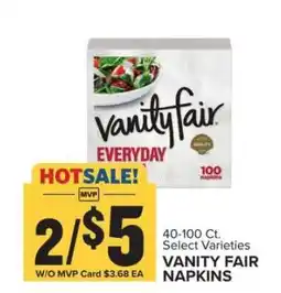 Food Lion Vanity Fair Napkins offer
