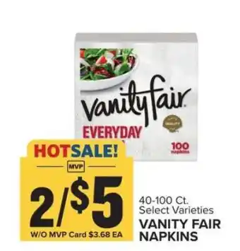 Food Lion Vanity Fair Napkins offer