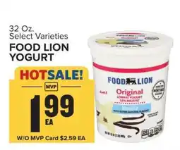 Food Lion FOOD LION YOGURT offer
