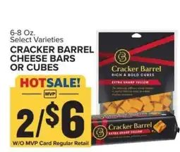 Food Lion Cracker Barrel Cheese Bars or Cubes offer