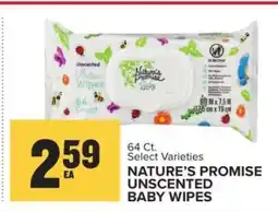 Food Lion NATURE’S PROMISE UNSCENTED BABY WIPES offer