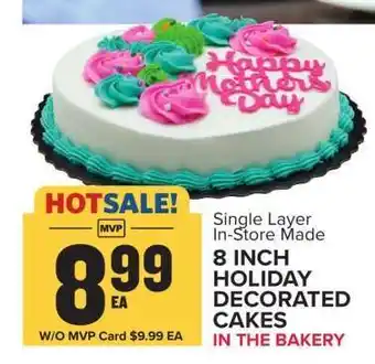 Food Lion 8 Inch Holiday Decorated Cakes offer