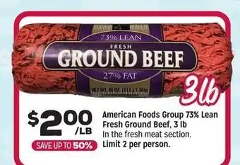 Grocery Outlet American Foods Group 73% Lean Fresh Ground Beef offer