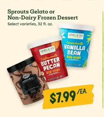 Sprouts Farmers Market Sprouts Gelato or Non-Dairy Frozen Dessert offer