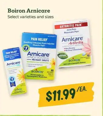 Sprouts Farmers Market Boiron Arnicare offer
