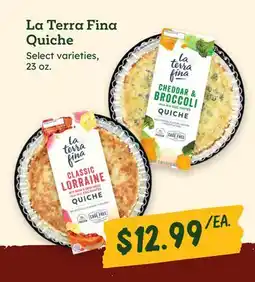 Sprouts Farmers Market La Terra Fina Quiche offer