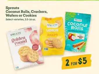 Sprouts Farmers Market Sprouts Coconut Rolls, Crackers, Wafers or Cookies offer
