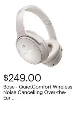 Best Buy Bose - QuietComfort Wireless Noise Cancelling Over-the-Ear Headphones - White Smoke offer