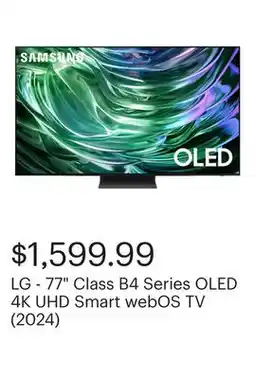 Best Buy LG - 77 Class B4 Series OLED 4K UHD Smart webOS TV (2024) offer