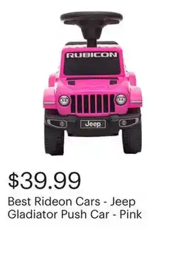 Best Buy Best Rideon Cars - Jeep Gladiator Push Car - Pink offer