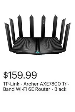 Best Buy TP-Link - Archer AXE7800 Tri-Band Wi-Fi 6E Router - Black offer