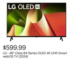 Best Buy LG - 48 Class B4 Series OLED 4K UHD Smart webOS TV (2024) offer