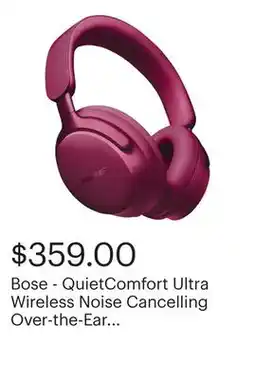 Best Buy Bose - QuietComfort Ultra Wireless Noise Cancelling Over-the-Ear Headphones - Deep Plum offer