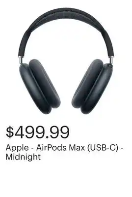 Best Buy Apple - AirPods Max (USB-C) - Midnight offer