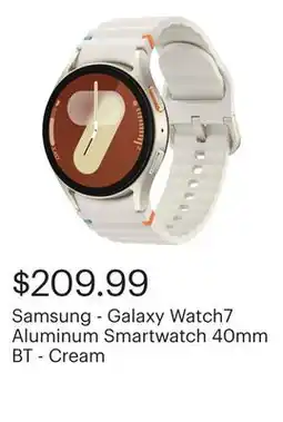Best Buy Samsung - Galaxy Watch7 Aluminum Smartwatch 40mm BT - Cream offer