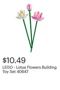 Best Buy LEGO - Lotus Flowers Building Toy Set 40647 offer