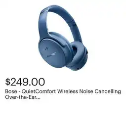 Best Buy Bose - QuietComfort Wireless Noise Cancelling Over-the-Ear Headphones - Blue Dusk offer