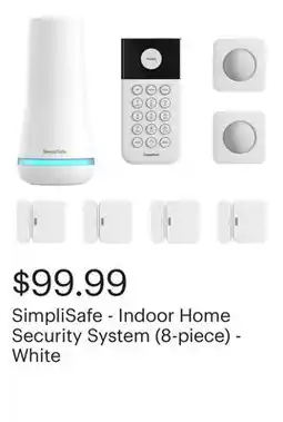 Best Buy SimpliSafe - Indoor Home Security System (8-piece) - White offer