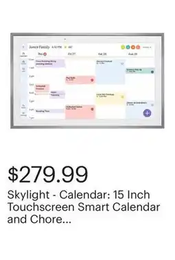 Best Buy Skylight - Calendar: 15 Inch Touchscreen Smart Calendar and Chore Chart - Silver offer