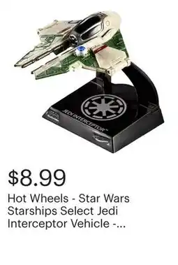 Best Buy Hot Wheels - Star Wars Starships Select Jedi Interceptor Vehicle - Multicolor offer