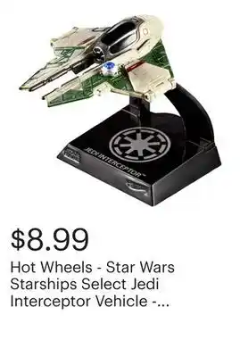 Best Buy Hot Wheels - Star Wars Starships Select Jedi Interceptor Vehicle - Multicolor offer