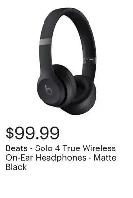 Best Buy Beats - Solo 4 True Wireless On-Ear Headphones - Matte Black offer