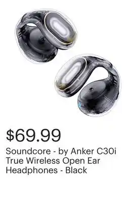 Best Buy Soundcore - by Anker C30i True Wireless Open Ear Headphones - Black offer