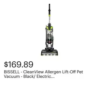 Best Buy BISSELL - CleanView Allergen Lift-Off Pet Vacuum - Black/ Electric Green offer