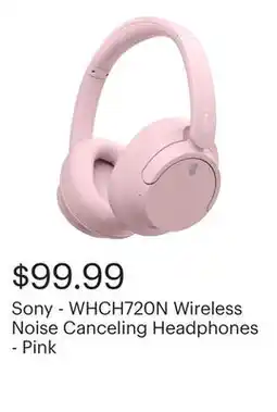 Best Buy Sony - WHCH720N Wireless Noise Canceling Headphones - Pink offer