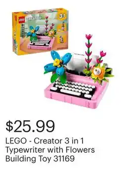 Best Buy LEGO - Creator 3 in 1 Typewriter with Flowers Building Toy 31169 offer