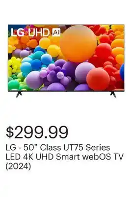 Best Buy LG - 50 Class UT75 Series LED 4K UHD Smart webOS TV (2024) offer
