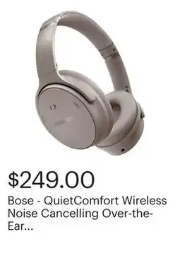 Best Buy Bose - QuietComfort Wireless Noise Cancelling Over-the-Ear Headphones - Sandstone offer