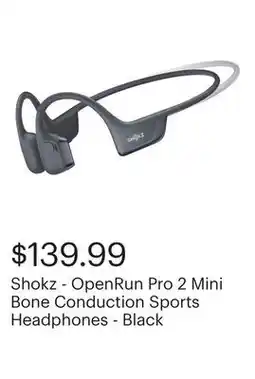 Best Buy Shokz - OpenRun Pro 2 Mini Bone Conduction Sports Headphones - Black offer