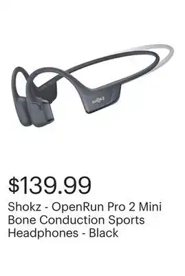 Best Buy Shokz - OpenRun Pro 2 Mini Bone Conduction Sports Headphones - Black offer