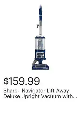 Best Buy Shark - Navigator Lift-Away Deluxe Upright Vacuum with Anti-Allergen Complete Seal - Blue offer