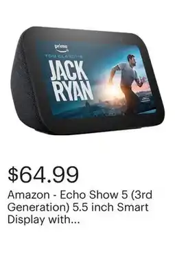 Best Buy Amazon - Echo Show 5 (3rd Generation) 5.5 inch Smart Display with Alexa - Charcoal offer