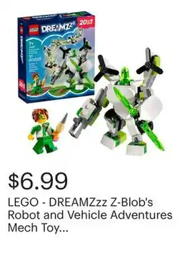 Best Buy LEGO - DREAMZzz Z-Blob's Robot and Vehicle Adventures Mech Toy Building Kit 71487 offer