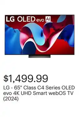 Best Buy LG - 65 Class C4 Series OLED evo 4K UHD Smart webOS TV (2024) offer
